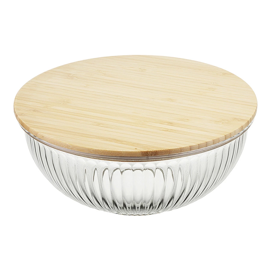 Чаша стеклянная с бамбуковой крышкой Liberty Jones Harmy 2 л