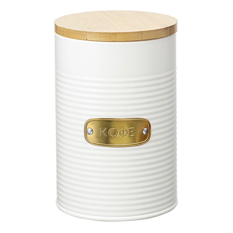 Банка для хранения кофе Smart Solutions Irmel 1,3 л, молочная, стальная