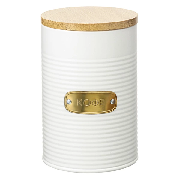 Банка для хранения кофе Smart Solutions Irmel 1,3 л, молочная, стальная