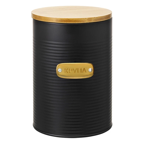 Банка для хранения крупы Smart Solutions Irmel 2,5 л, графит, стальная