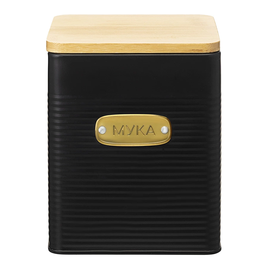 Банка для хранения муки Smart Solutions Irmel 3,2 л, графит, стальная