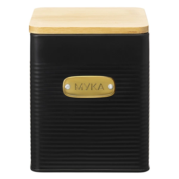 Банка для хранения муки Smart Solutions Irmel 3,2 л, графит, стальная