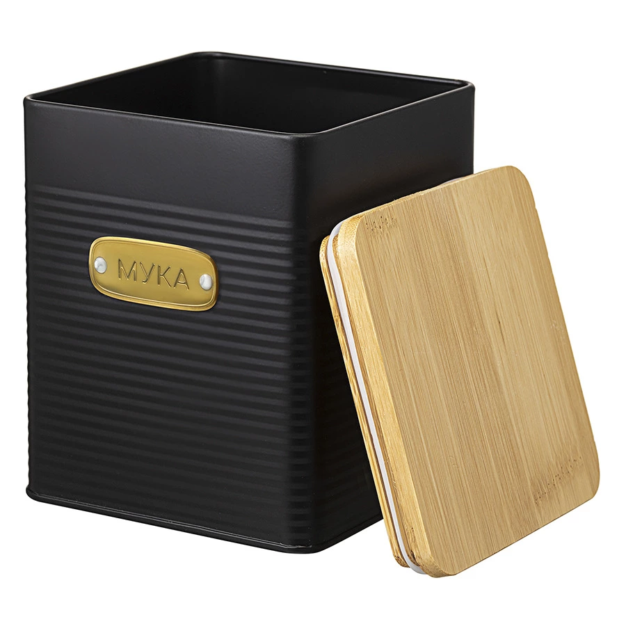 Банка для хранения муки Smart Solutions Irmel 3,2 л, графит, стальная