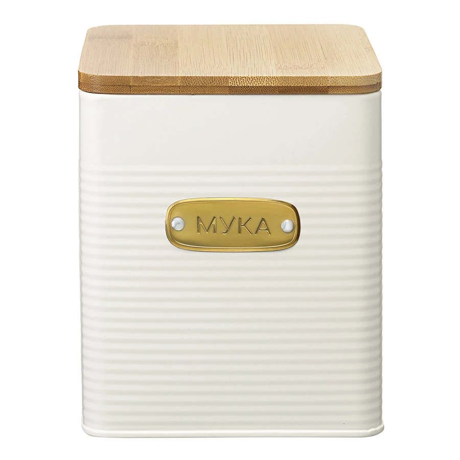 Банка для хранения муки Smart Solutions Irmel 3,2 л, молочная, стальная