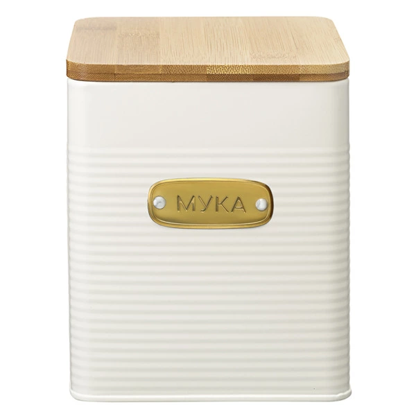 Банка для хранения муки Smart Solutions Irmel 3,2 л, молочная, стальная