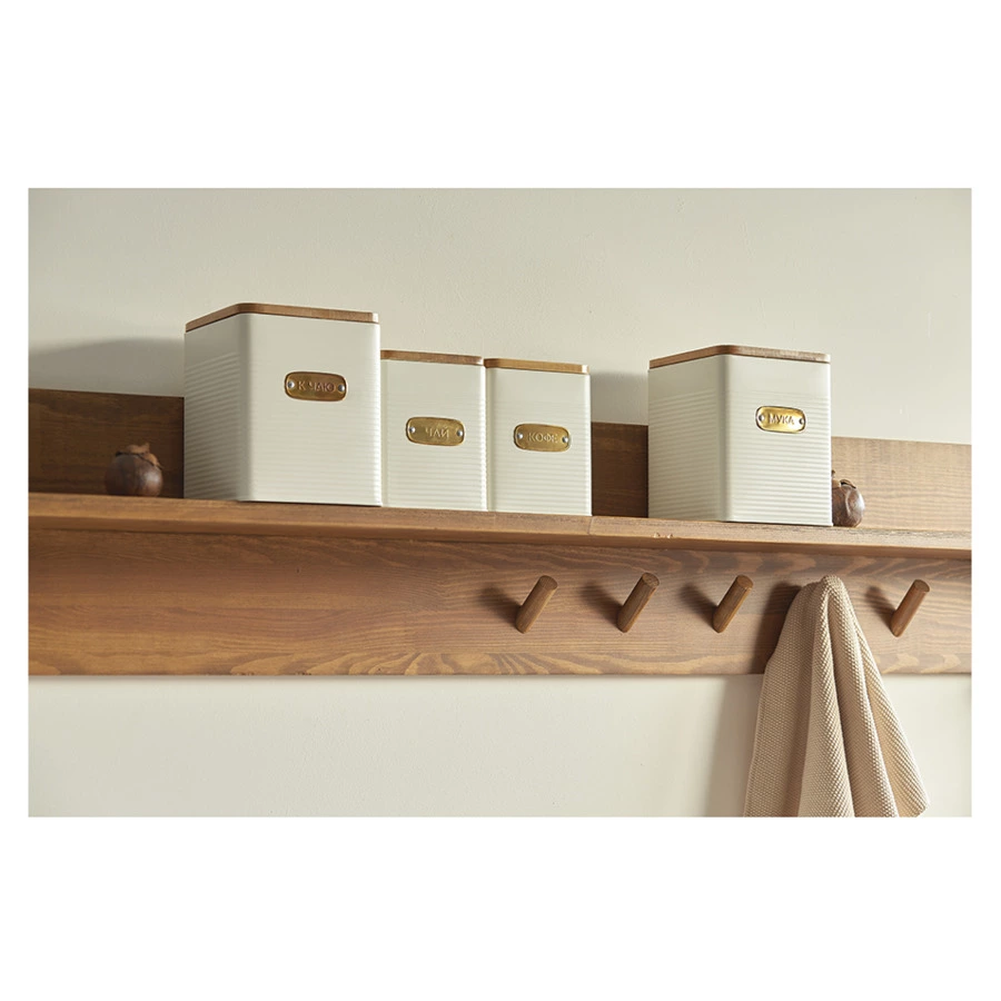 Банка для хранения муки Smart Solutions Irmel 3,2 л, молочная, стальная