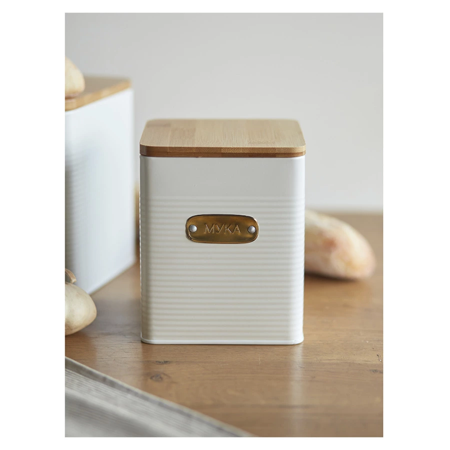 Банка для хранения муки Smart Solutions Irmel 3,2 л, молочная, стальная