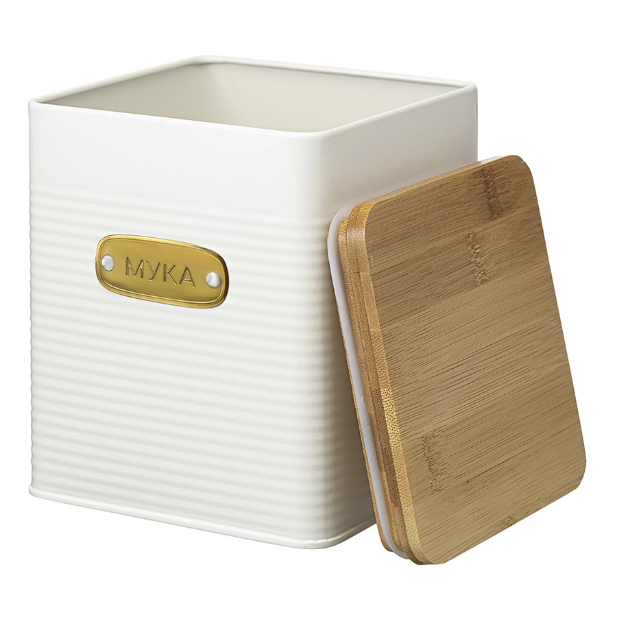 Банка для хранения муки Smart Solutions Irmel 3,2 л, молочная, стальная