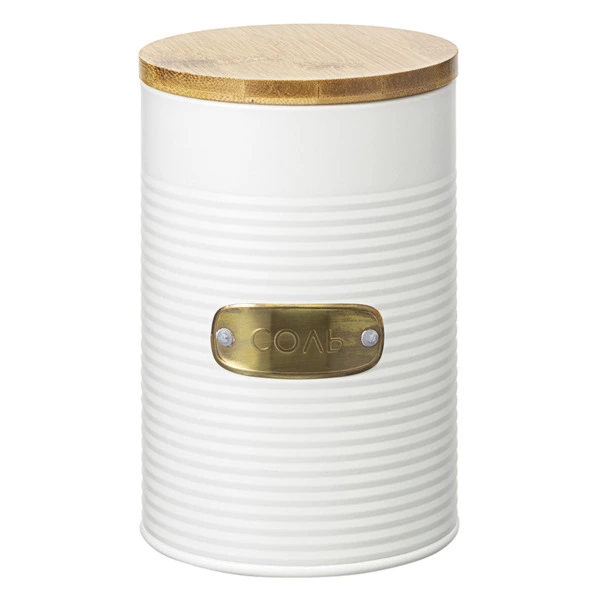 Банка для хранения соли Smart Solutions Irmel 1,3 л, молочная, стальная