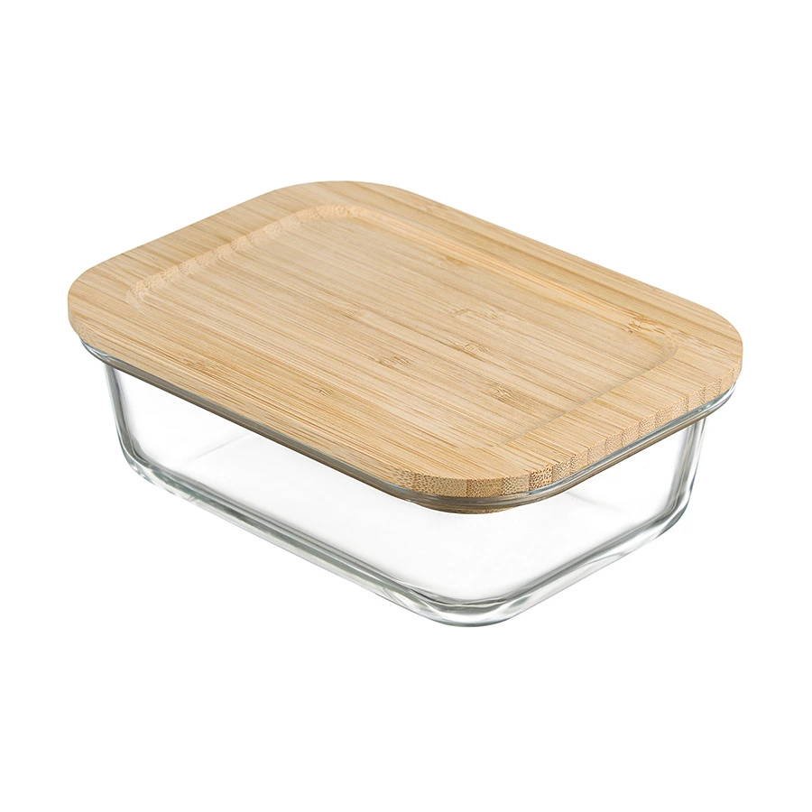 Контейнер для запекания и хранения с крышкой из бамбука Smart Solutions 640 мл, стекло