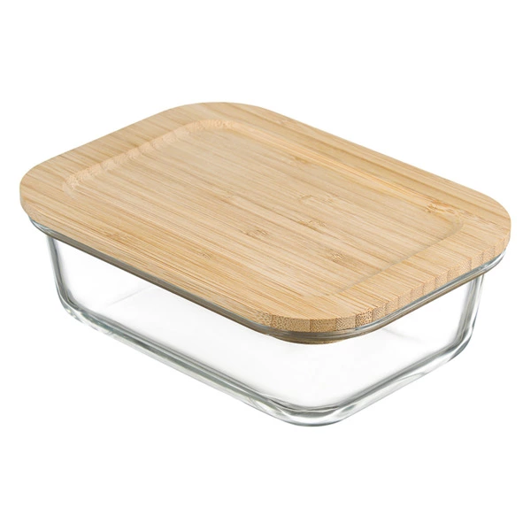 Контейнер для запекания и хранения с крышкой из бамбука Smart Solutions 640 мл, стекло