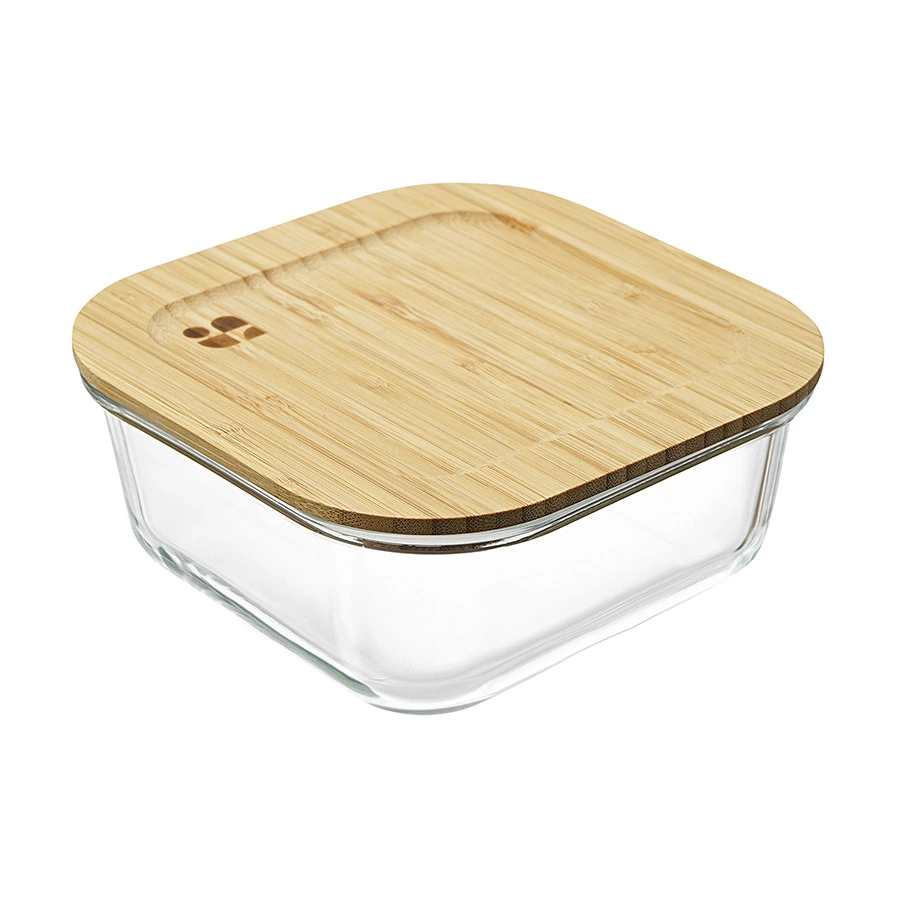 Контейнер для запекания и хранения с крышкой из бамбука Smart Solutions 800 мл, стекло
