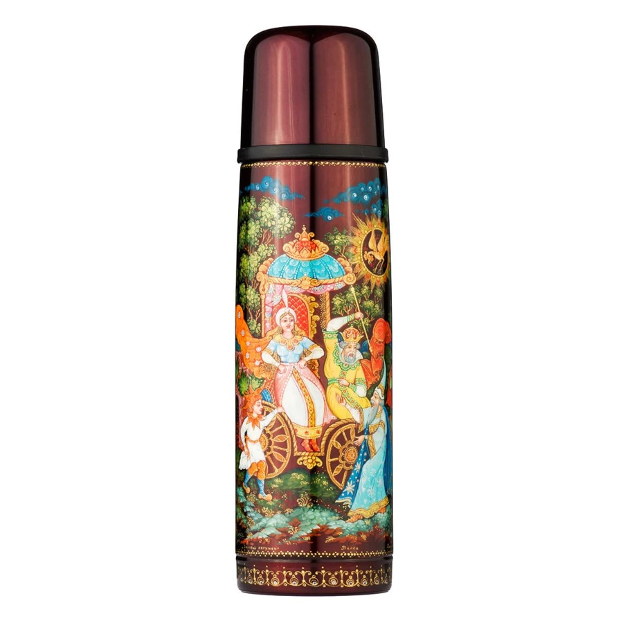 Термос THERMOS Палех Золотой Петушок, 500 мл, сталь нержавеющая, лаковая миниатюра, п/к-Sale