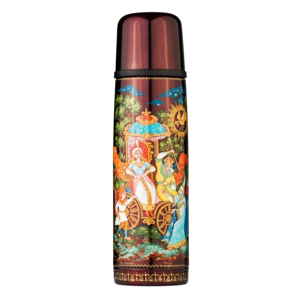 Термос THERMOS Палех Золотой Петушок, 500 мл, сталь нержавеющая, лаковая миниатюра, п/к-Sale