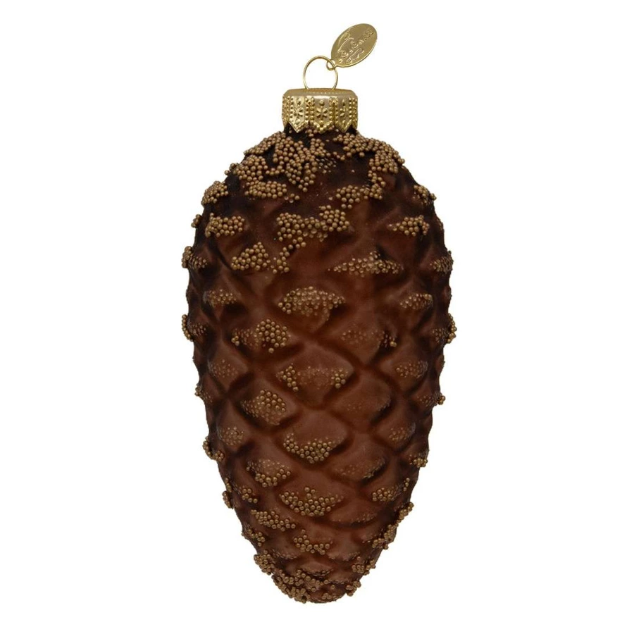 Игрушка елочная КОЛОМЕЕВ Шишка большая 12 см, стекло, п/к