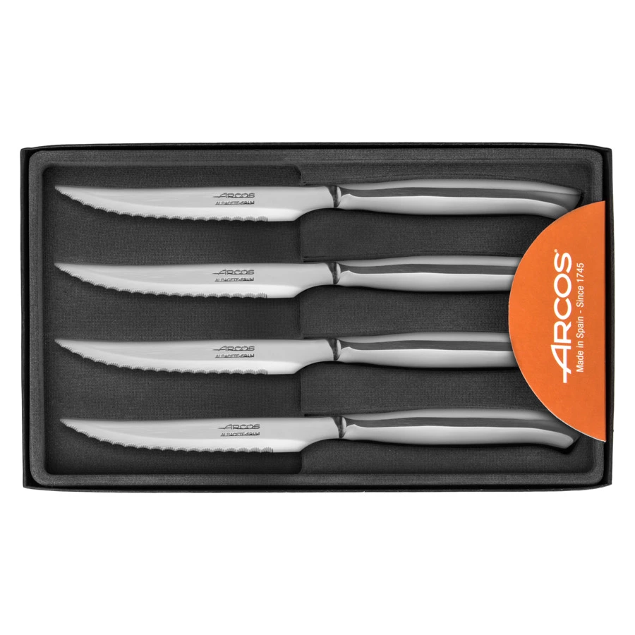 Набор столовых ножей для стейка Arcos Steak Knives 4 шт, сталь нержавеющая