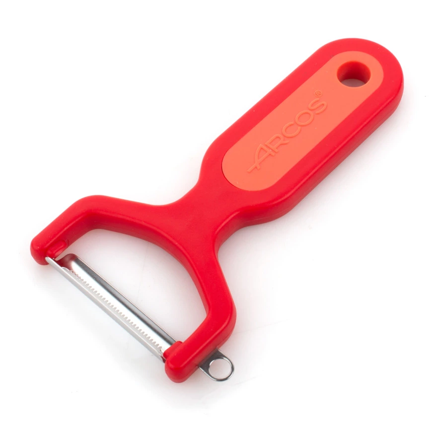 Нож для чистки овощей и фруктов с плавающим лезвием Arcos Kitchen gadgets 13 см, ручка красная