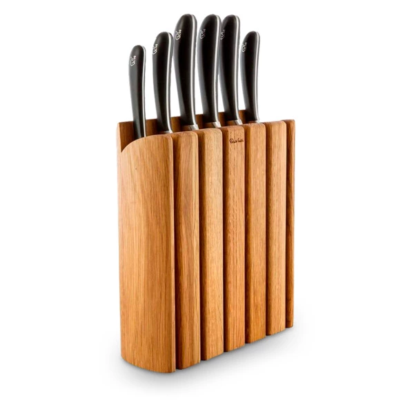 Набор кухонных ножей Robert Welch Signature 6 шт, в подставке из бука