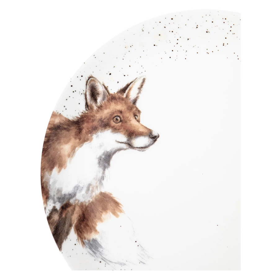 Тарелка обеденная Royal Worcester Забавная фауна Лиса 26,5 см, фарфор костяной
