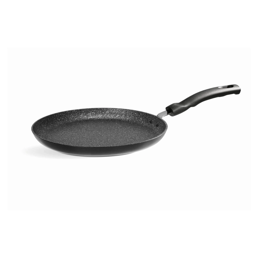 Сковорода блинная для индукции Barazzoni 25 см, алюминий, чёрная