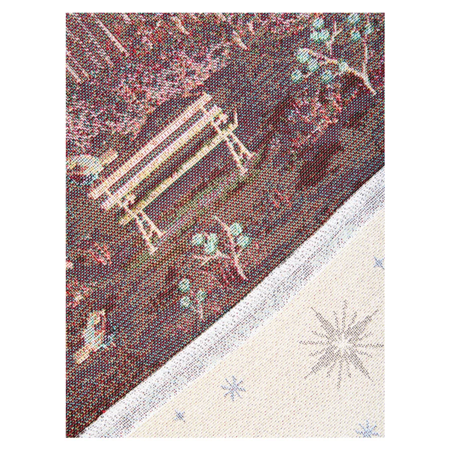 Скатерть прямоугольная Decor de Table Лесные друзья у кормушки 140х240 см, гобелен