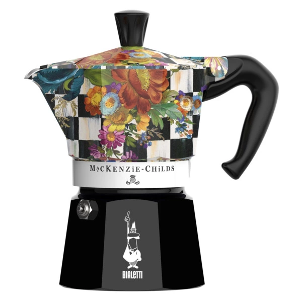 Кофеварка гейзерная Bialetti MacKenzie Moka Express на 3 порции, алюминий, черная