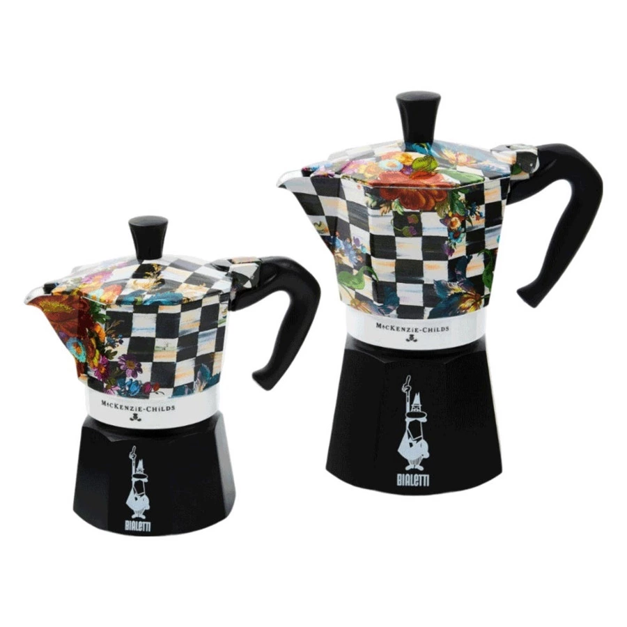 Кофеварка гейзерная Bialetti MacKenzie Moka Express на 3 порции, алюминий, черная