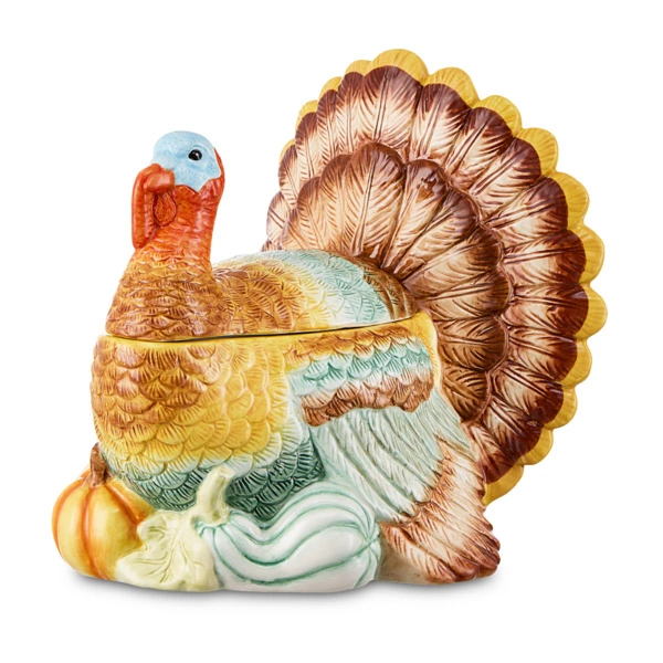 Банка с крышкой Decor de table Родная природа Индюшка 23,85х23,85х25,64 см, керамика