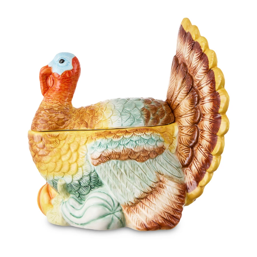 Банка с крышкой Decor de table Родная природа Индюшка 23,85х23,85х25,64 см, керамика