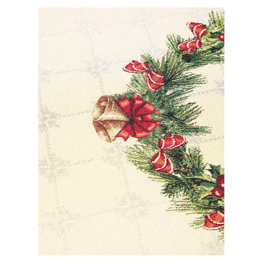 Скатерть овальная Decor de Table Колокольчики 140х180 см, гобелен, золото