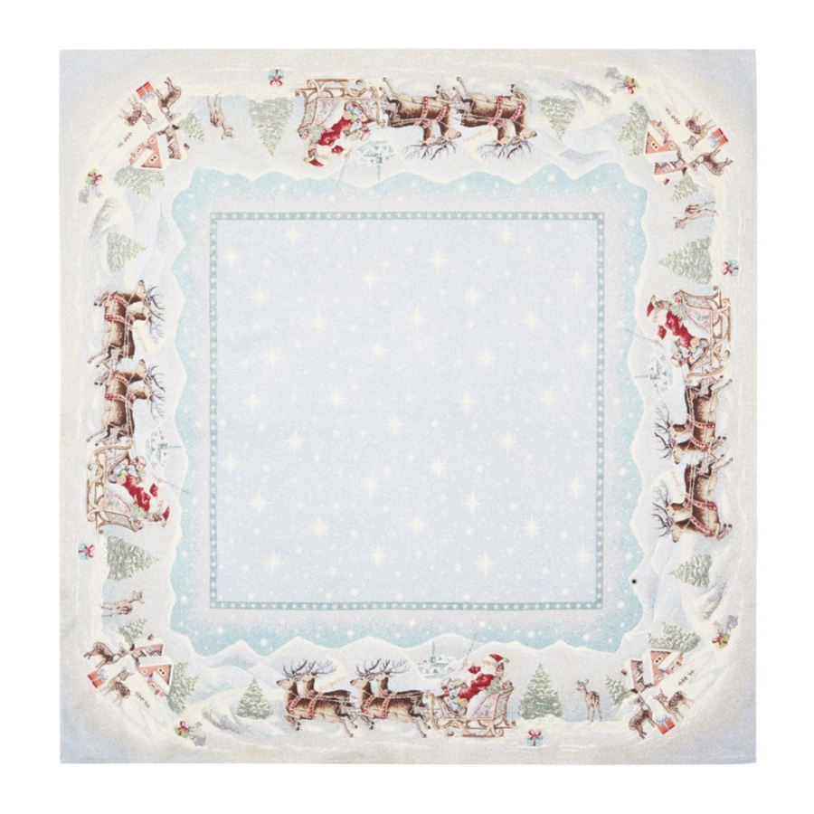 Скатерть квадратная Decor de Table Новогодние подарки 140х140 см, гобелен
