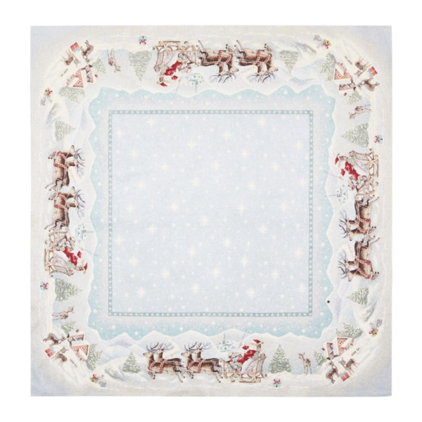 Скатерть квадратная Decor de Table Новогодние подарки 140х140 см, гобелен