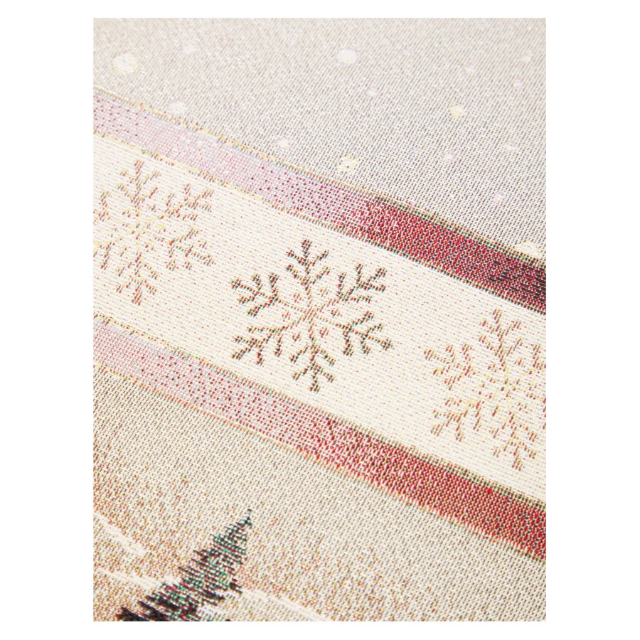 Скатерть-наперон Decor de Table Новогодний вечер 100х100 см, гобелен, бежевый