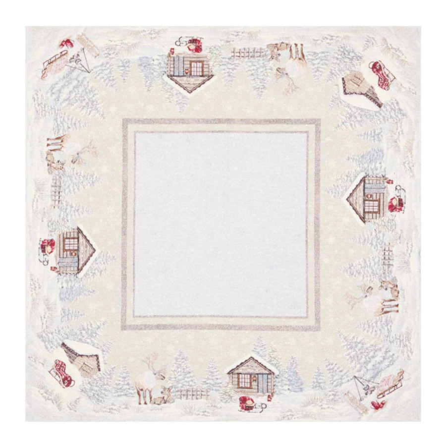 Скатерть-наперон Decor de Table Северные олени 100х100 см, гобелен