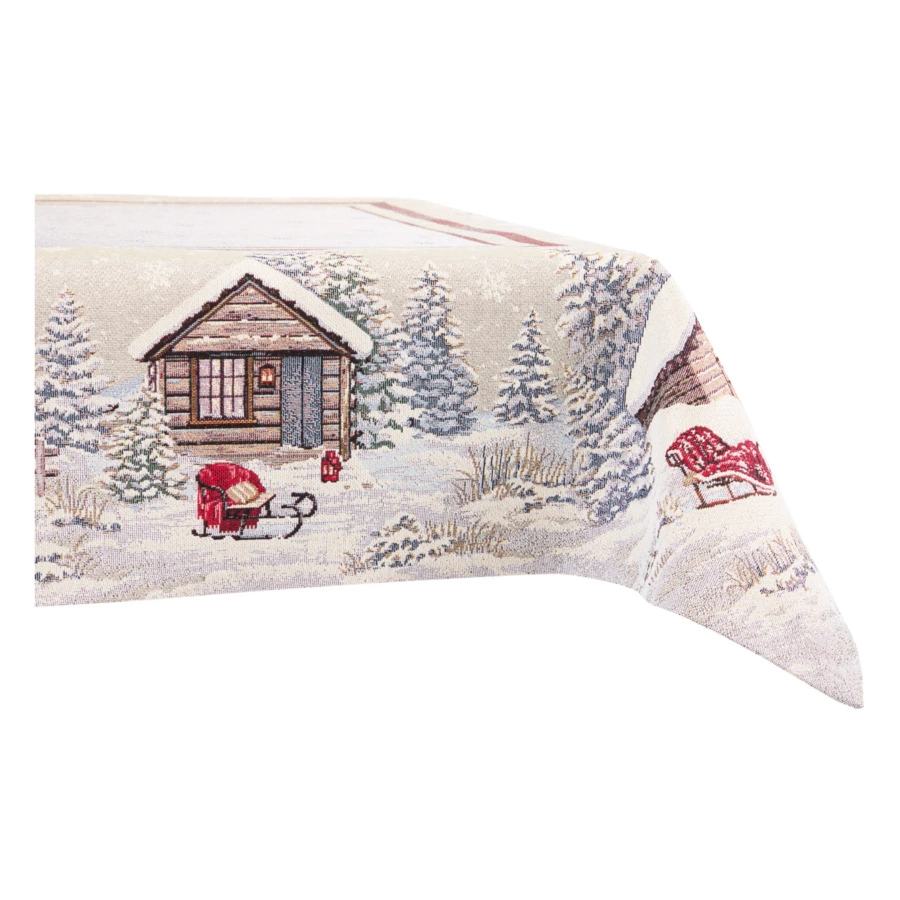 Скатерть-наперон Decor de Table Северные олени 100х100 см, гобелен