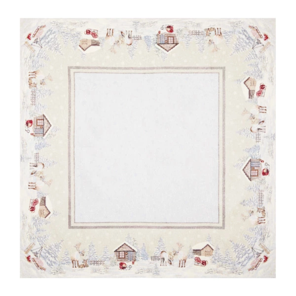 Скатерть квадратная Decor de Table Северные олени 140х140 см, гобелен