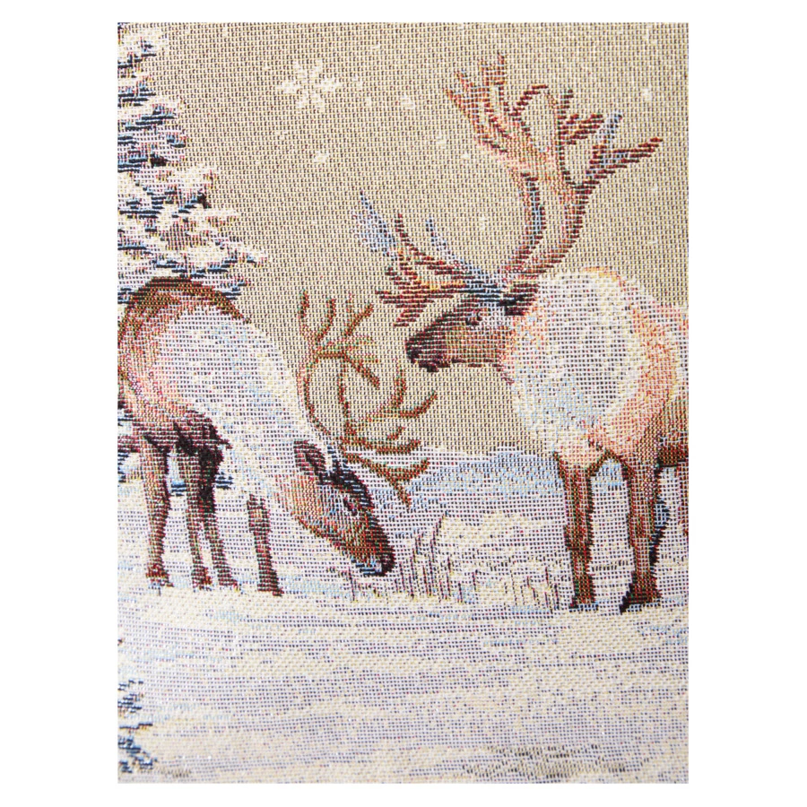 Скатерть квадратная Decor de Table Северные олени 140х140 см, гобелен