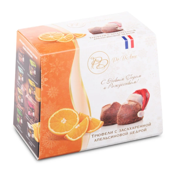 Трюфель с засахаренной апельсиновой цедрой Chocolat Mathez 160 г