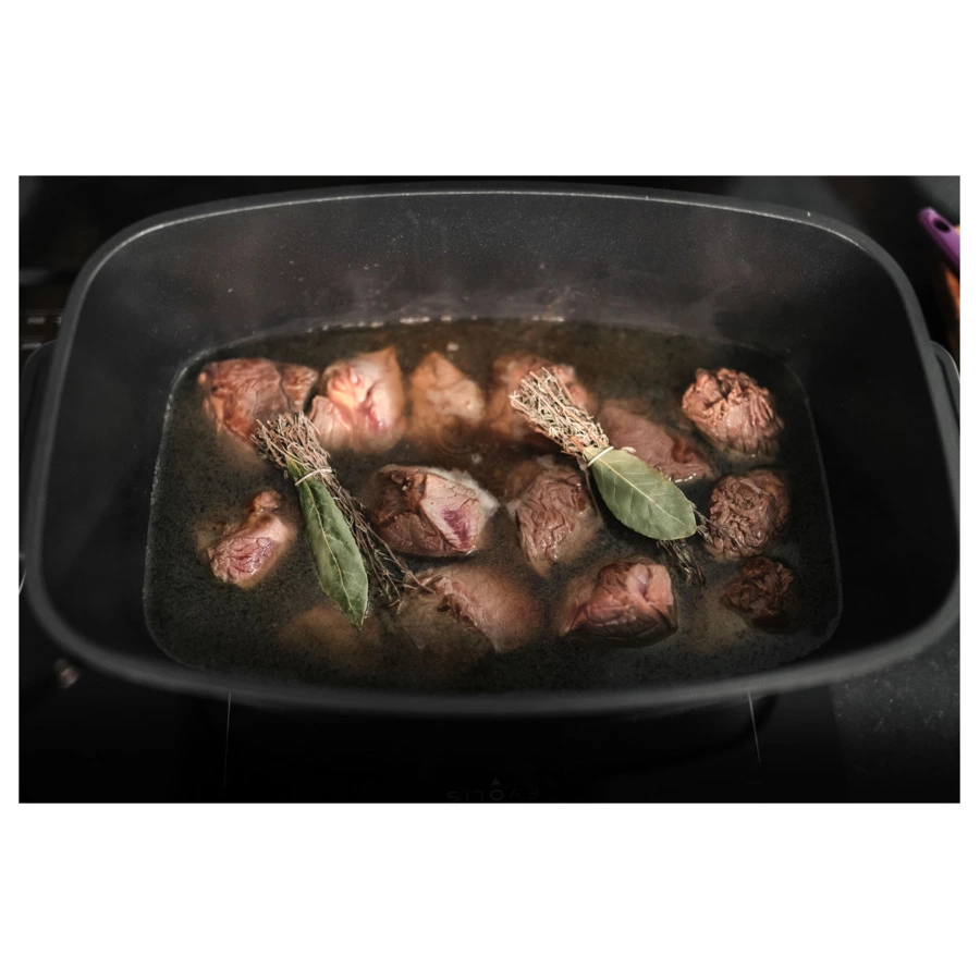 Утятница  с крышкой овальная Gastrolux 46х26х16 см, 8 л, алюминий литой, стекло, п/к