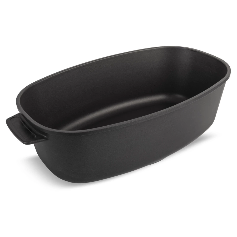 Утятница  с крышкой овальная Gastrolux 46х26х16 см, 8 л, алюминий литой, стекло, п/к