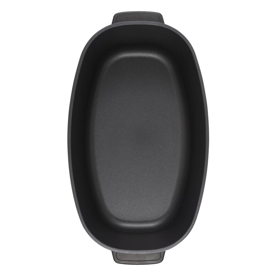 Утятница  с крышкой овальная Gastrolux 46х26х16 см, 8 л, алюминий литой, стекло, п/к