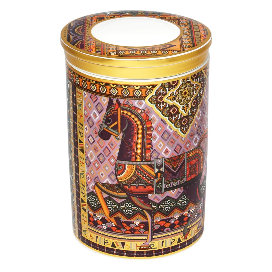 Банка для хранения Empire Сивка-Бурка 11х11х17 см, фарфор твердый, п/к