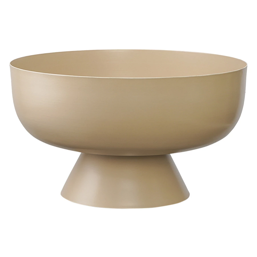 Блюдо на ножке Bergenson Bjorn Vivlend 25,5 см, бежевое, железо