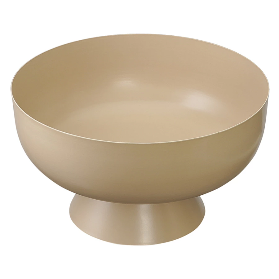 Блюдо на ножке Bergenson Bjorn Vivlend 25,5 см, бежевое, железо