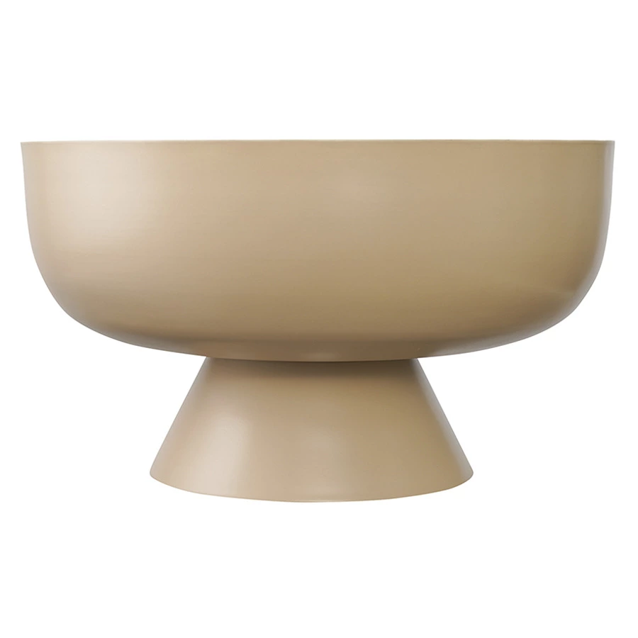 Блюдо на ножке Bergenson Bjorn Vivlend 25,5 см, бежевое, железо