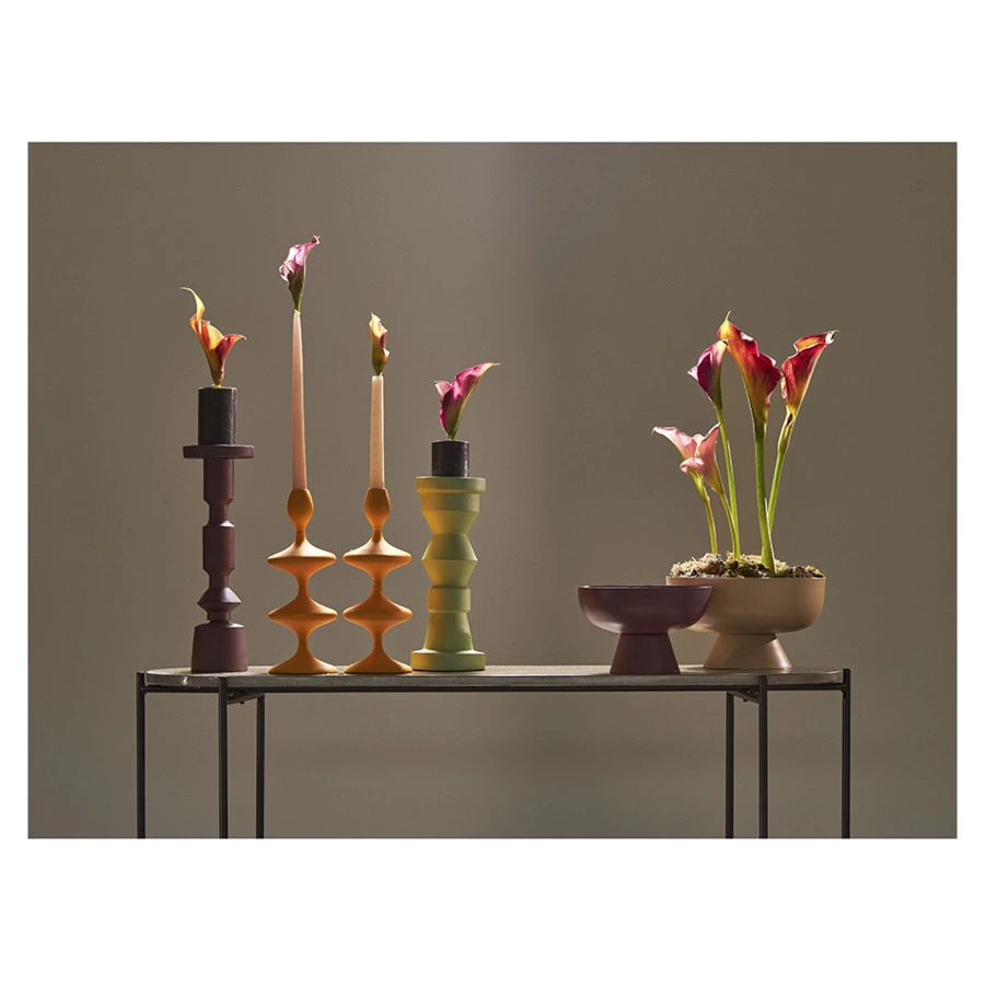 Блюдо на ножке Bergenson Bjorn Vivlend 25,5 см, бежевое, железо