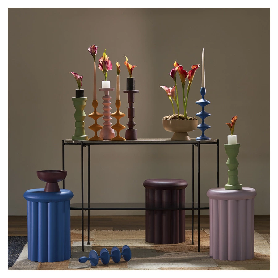 Блюдо на ножке Bergenson Bjorn Vivlend 25,5 см, бежевое, железо