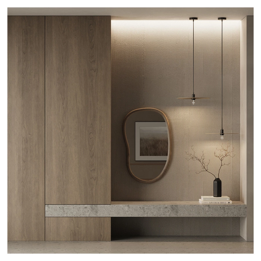 Зеркало настенное Bergenson Bjorn Torhill 64х99 см, коричневое, дерево манго