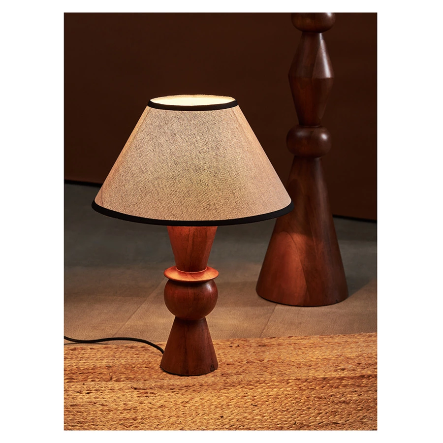 Светильник настольный Bergenson Bjorn Torhill 13х38 см, дерево манго