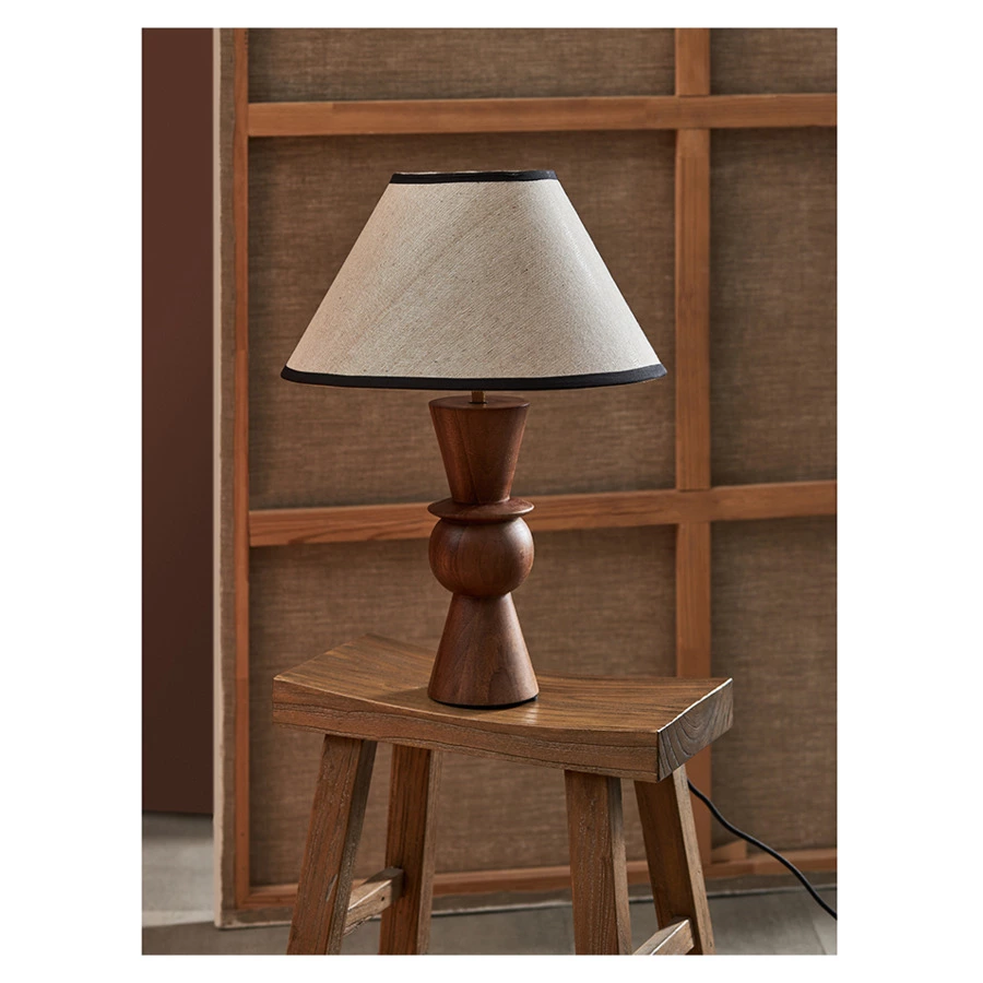 Светильник настольный Bergenson Bjorn Torhill 13х38 см, дерево манго